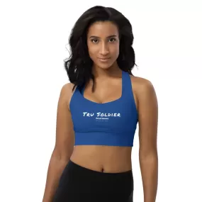 Blue Longline sports bra