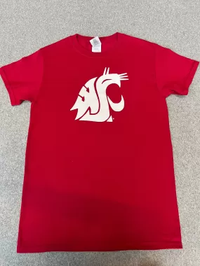 Crimson Short Sleeved T-Shirt with Coug Logo