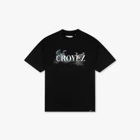 Croyez Blue Heron T-Shirt | Vintage Black