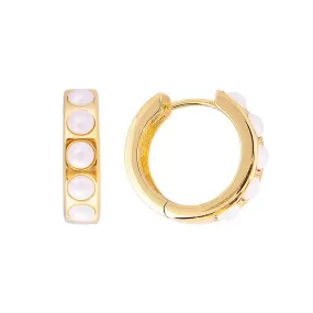 Fairley Crystal Pearl Midi Hoops