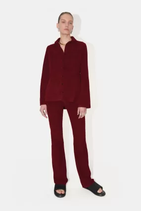 Farrah Suede Shirt - Oxblood