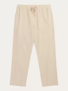 FIG loose crushed cotton pants - GOTS/Vegan - Light feather gray