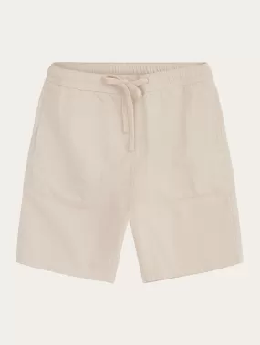 FIG loose crushed cotton shorts - GOTS/Vegan - Light feather gray