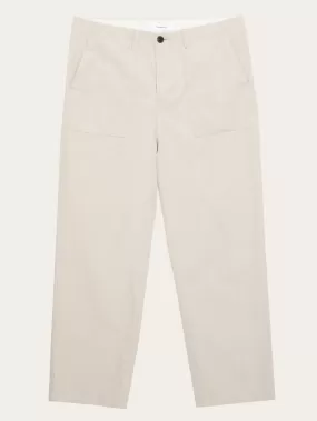 FLINT wide slub yarn pants - GOTS/Vegan - Light feather gray