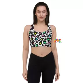 Leopard Print Longline Sports Bra