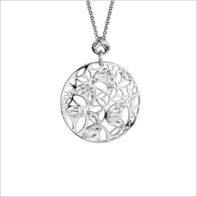 Medallion Rock Crystal Medium Pendant in Sterling Silver