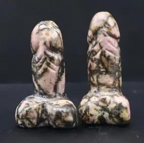 Natural Rhodonite gemstone penis crystal