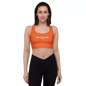 Orange Longline sports bra