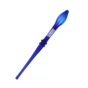 Phoenix Rising Blue Glass Dab Straw