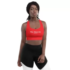 Red Longline sports bra