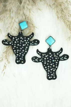 Turquoise alma steer earrings